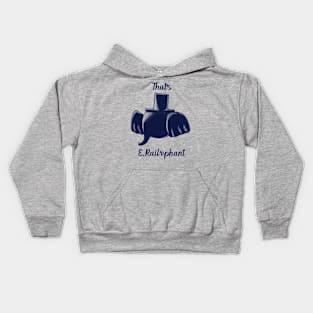 That's E.Rail'ephant Kids Hoodie